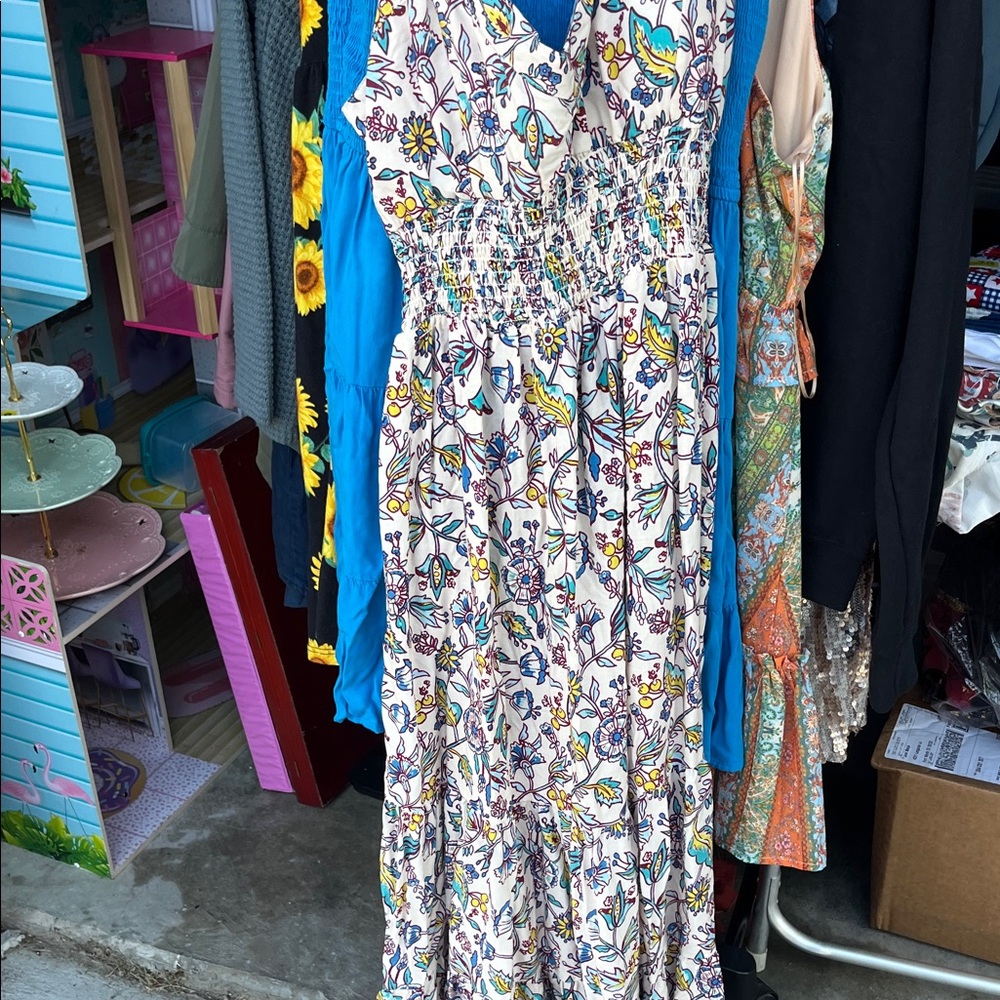 New Look Multicolor Bird Print Maxi Dress